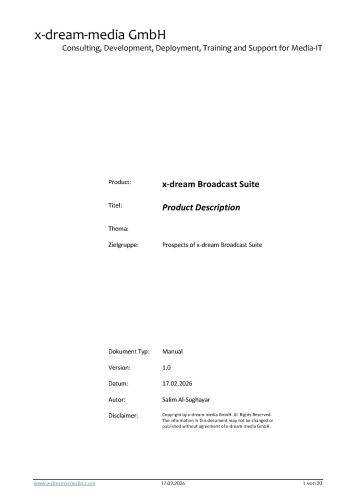 Broadcast Suite Product Description Cover